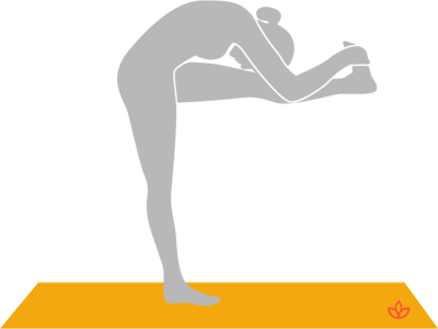 Bikram Yoga West Palm Beach - Standing Separate Leg Head to Knee Pose |  Dandayamana-Bibhaktapada-Janushirasana Standing Separated Leg Head to Knee.  This is the last of the wide-legged postures all of which